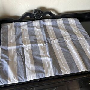 Pottery Barn Teen Vertical Stripe Sham Standard Gray Blue